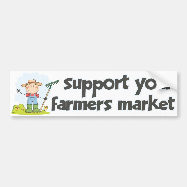 Support Farmers Market 1 Bumper Sticker (Front)