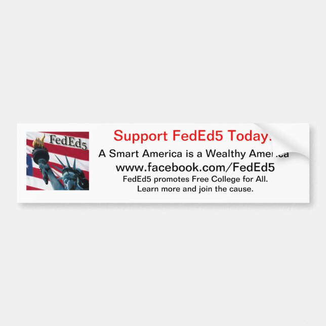 Support FedEd5 Bumper Sticker (Front)