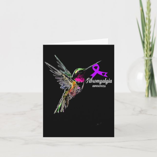 Support Fibromyalgia Awareness  Card (Front)