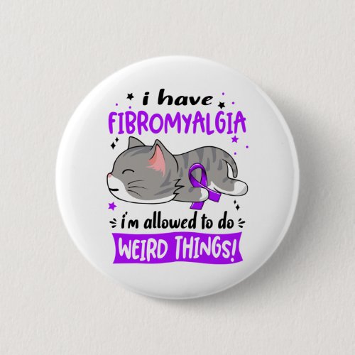 Support Fibromyalgia Awareness Ribbon Gifts Button