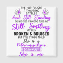 Support Fibromyalgia Warrior Gifts Magnet