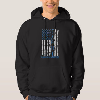 Support Fight USA Flag Type 2 Type 1 Diabetes Awar Hoodie