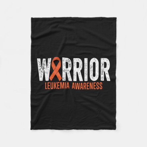 Support Fighter Warrior Leukemia Awareness  Fleece Blanket