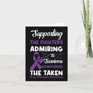 Support Fighters Honouring Taken Drug Overdose Awa Card