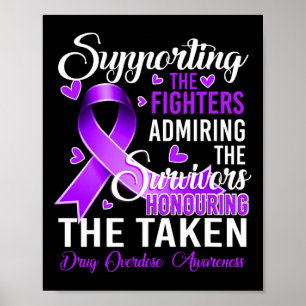 Support Fighters Honouring Taken Drug Overdose Awa Poster
