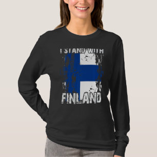 Support Finland Stand With Finland Finnish Flag T-Shirt