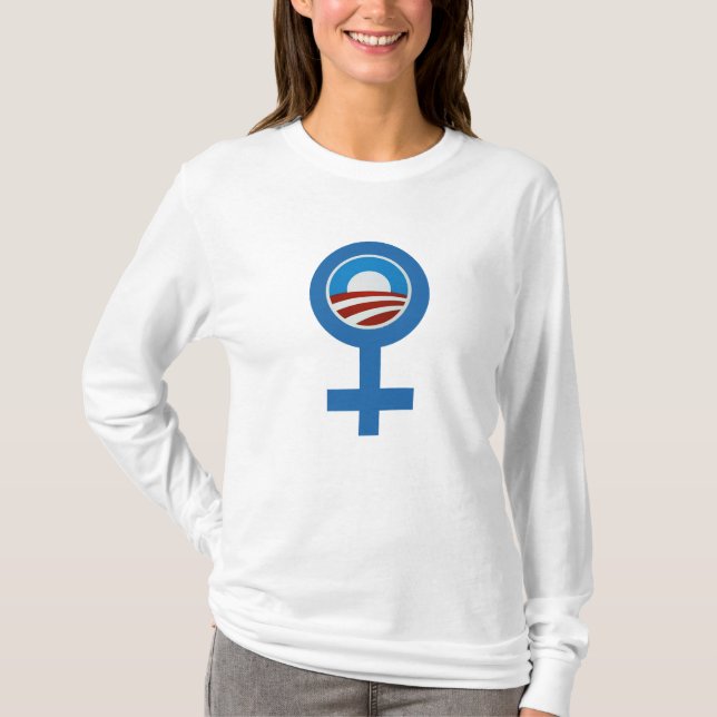 Support For Barack Obama Women/Obama symbols T-Shirt (Front)