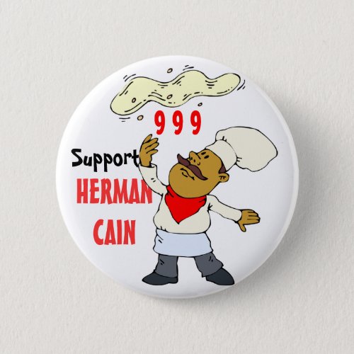 SUPPORT FOR HERMAN CAIN POLITICAL BUTTON