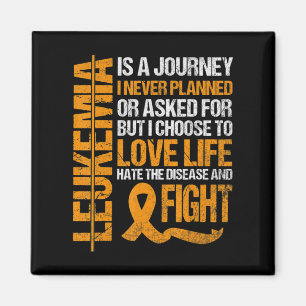 support for Leukemia Awareness orange Ribbon produ Magnet