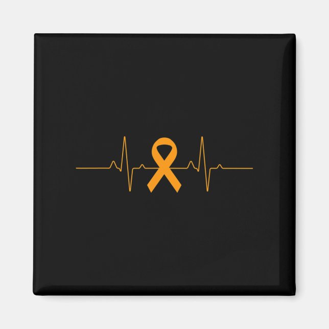 support for Leukemia Awareness orange Ribbon produ Magnet (Front)