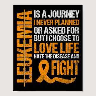 support for Leukemia Awareness orange Ribbon produ Poster