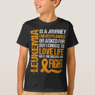 support for Leukemia Awareness orange Ribbon produ T-Shirt
