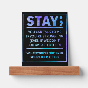 SUPPORT FOR SUICIDE AWARENESS AND PREVENTION PICTURE LEDGE