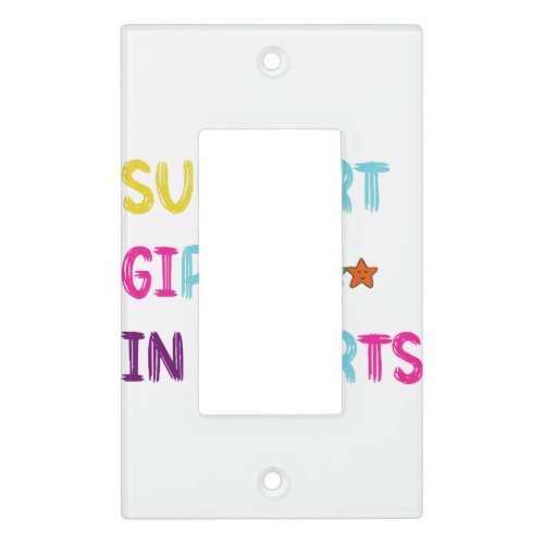 Support Girls In Sports Light Switch Cover