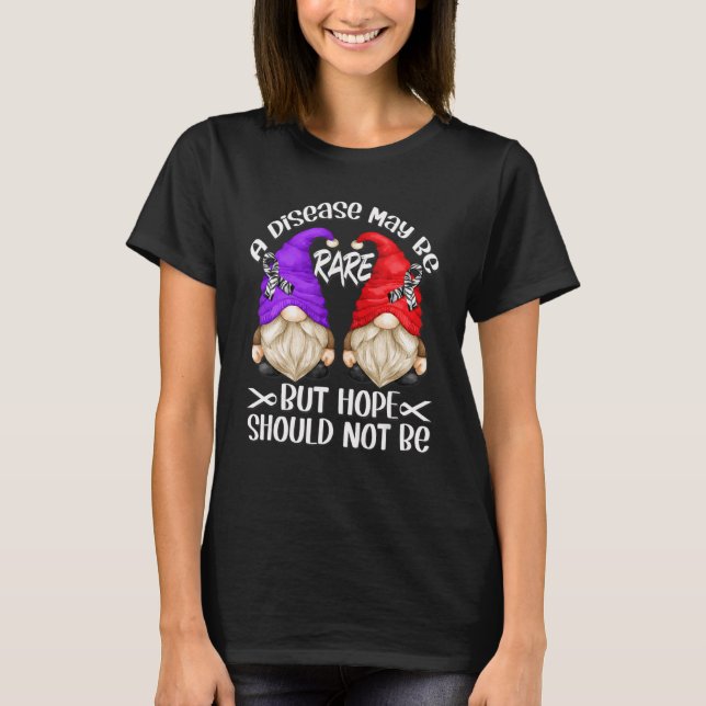 Support Gnomes For Girls Rare Disease Awareness Da T-Shirt (Front)
