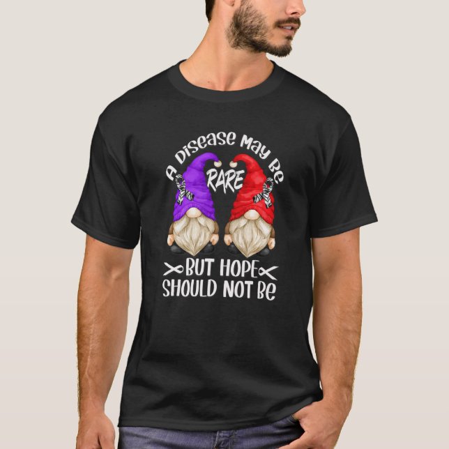 Support Gnomes For Girls Rare Disease Awareness Da T-Shirt (Front)
