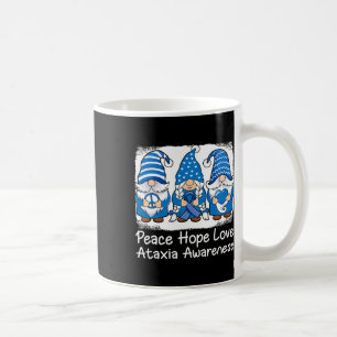 Support Gnomes With Ribbon Blue Ataxia Awareness Coffee Mug