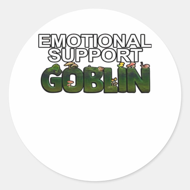 Support Goblin Classic Round Sticker (Front)