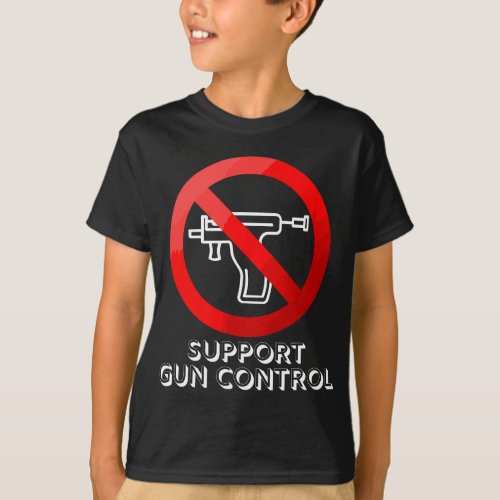 Support Gun Control Anti Piercing Gun PSA T_Shirt