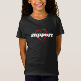 Support Heart Design – Red Love Symbol with Bold T-Shirt