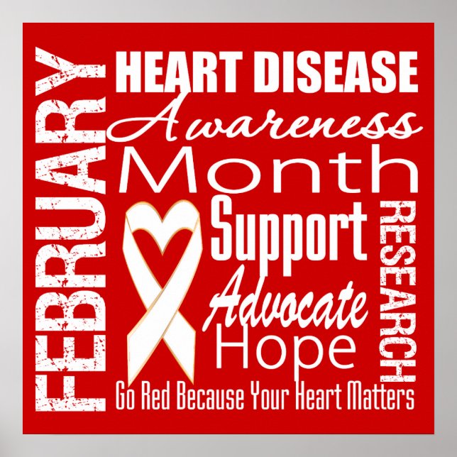 Support Heart Disease Awareness Month Poster (Front)