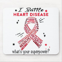 Support Heart Disease Warrior Gifts Mouse Pad