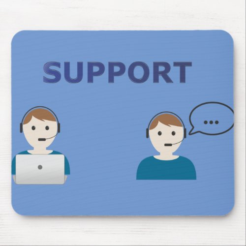 support_help_hotline_headset mouse pad