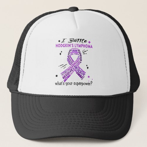 Support Hodgkins Lymphoma Warrior Gifts Trucker Hat
