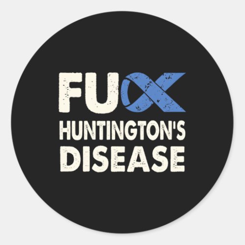 Support HuntingtonS Disease Awareness Month Ribbo Classic Round Sticker