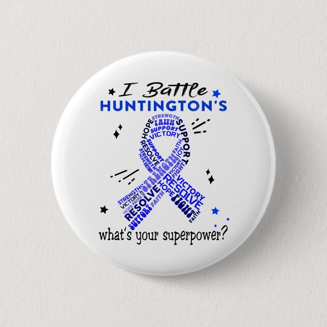 Support Huntington's Warrior Gifts Button (Front)