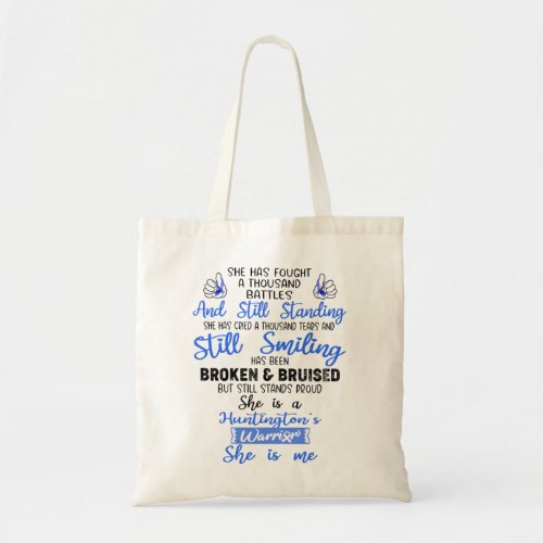 Support Huntingtons Warrior Gifts Tote Bag