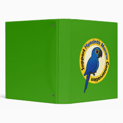Support Hyacinth Macaw Conservation Avery Signature Binder 8.5x11