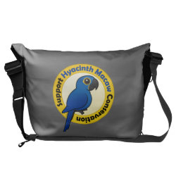 Support Hyacinth Macaw Conservation Rickshaw Large Zero Messenger Bag