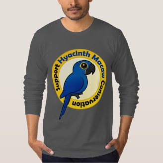 Support Hyacinth Macaw Conservation Men's American Apparel Fine Jersey Long Sleeve T-Shirt