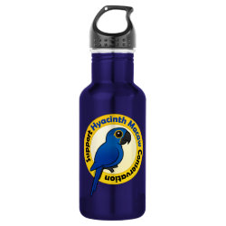 Support Hyacinth Macaw Conservation Water Bottle (24 oz)