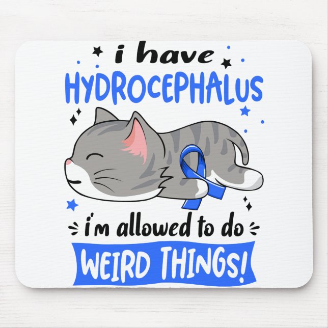 Support Hydrocephalus Awareness Ribbon Gifts Mouse Pad (Front)