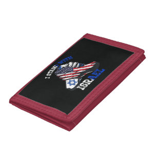 Support I Stand with Israel Jewish Heritage Tri-fold Wallet