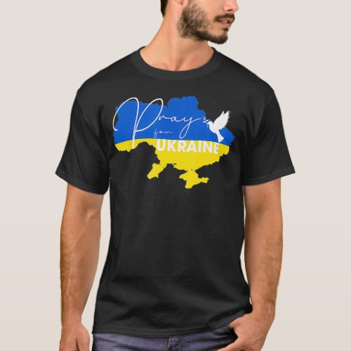 Support I Stand With Ukraine Pray For Ukraine Peac T_Shirt
