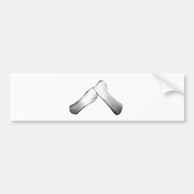 Support in ASL Bumper Sticker (Front)