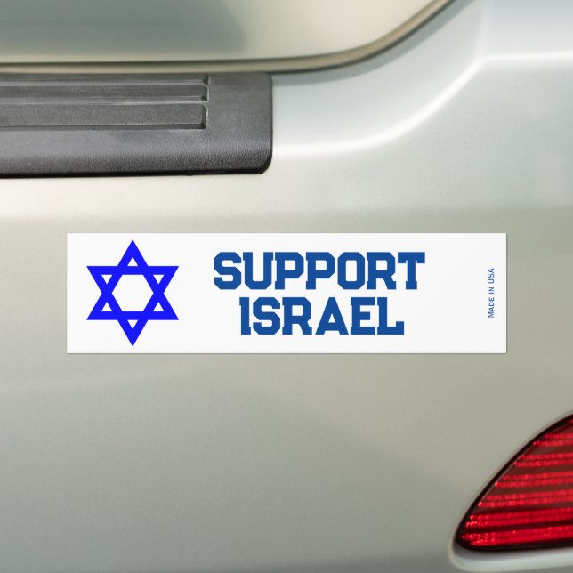 Support Israel Bumper Sticker (On Car)