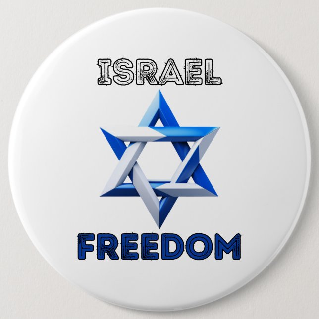 Support Israel, freedom, stand with israel Button (Front)