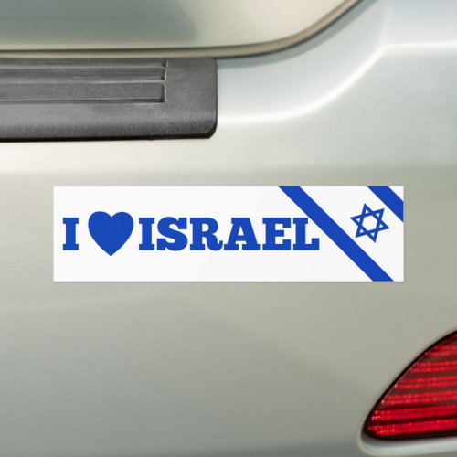 Support Israel I Love Israel Bumper Sticker