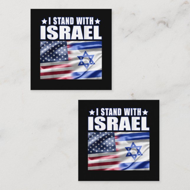 Support Israel I Stand with Israel  Enclosure Card (Front/Back)
