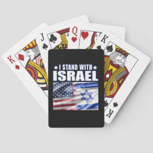 Support Israel I Stand with Israel Poker Cards