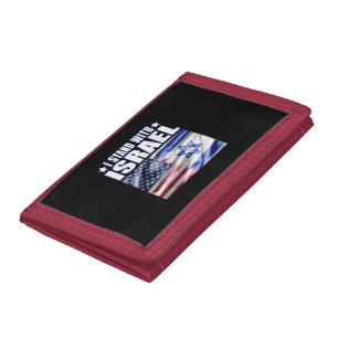 Support Israel I Stand with Israel Trifold Wallet
