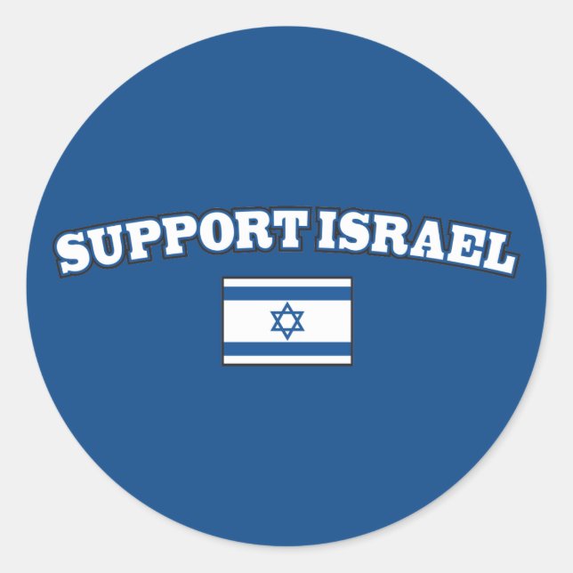 Support Israel with Flag Classic Round Sticker (Front)