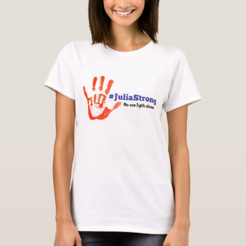 Support Julias Fight  Warrior Handprint T_Shirt