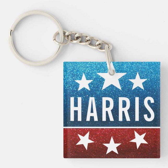 Support Kamala Harris 2024 Progress and Unity Keychain (Front)