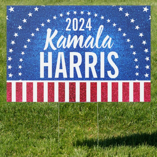Support Kamala Harris 2024 Progress and Unity Sign (Insitu)