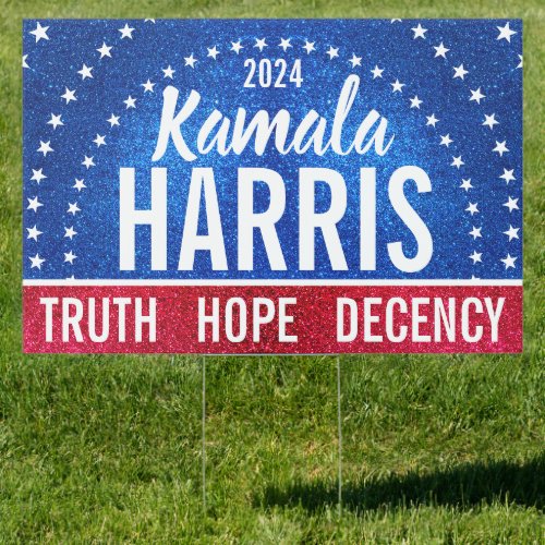 Support Kamala Harris 2024 Progress and Unity Sign